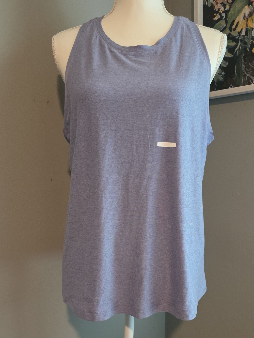 Athletic Works Dusty Lavender Crewneck Tank Top Size Large